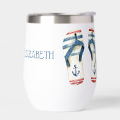 Ancres nautiques et rayures Flip Fops (Gauche)