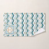 Ancres nautiques et vagues  (Serviette à main)