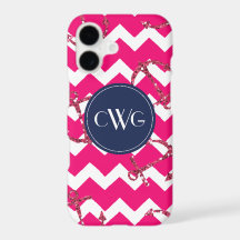 Ancres Pailletées Monogramme Chevron Rose