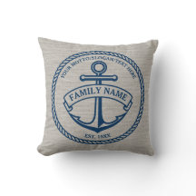 Ancrez et Rope le coussin de Toile-Regard de logo