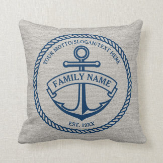 Ancrez et Rope le coussin de Toile-Regard de logo
