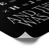 And God Said Maxwell Equation Poster (Hoek)