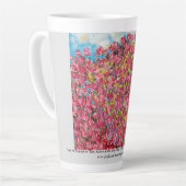 "And He Breathed On Them....Roses" latte mug (Angle gauche)