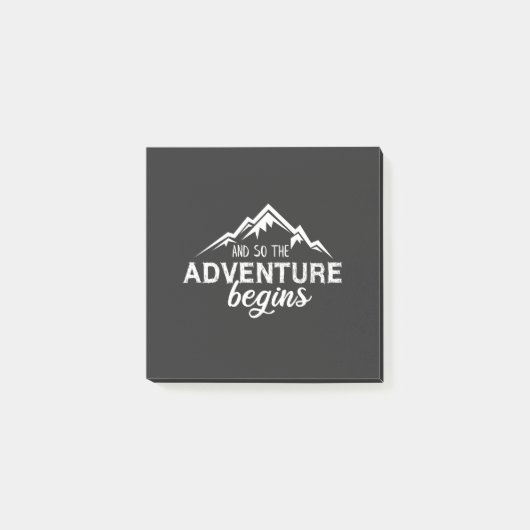 and so the adventures beigns post-it® notes (Voorkant)