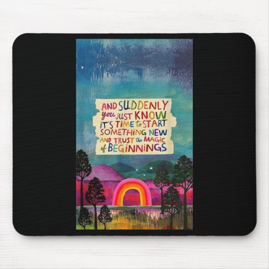 And Suddenly You Just Know It's Time To Start Soin Muismat (Voorkant)