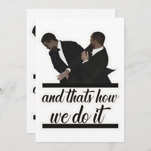 And that's how we do it (outlined) will's slap kaart (Voorkant / Achterkant)