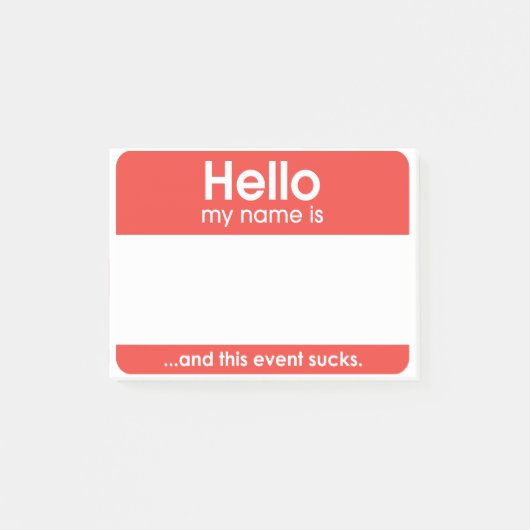 ...and this event sucks. | post-it® notes (Voorkant)