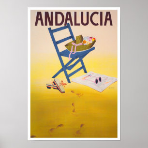Andalousie Espagne poster de voyage vintage