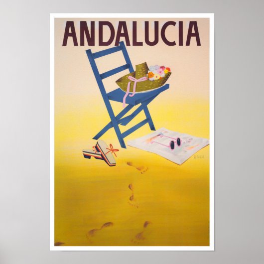 Andalousie Espagne poster de voyage vintage (Devant)