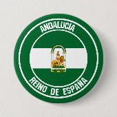 Andalucía Round Emblem Ronde Button 7,6 Cm (Voorkant)