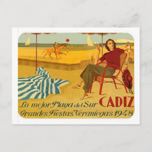  Andalucia van de postale Cadiz door RetroCharms Briefkaart