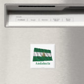 Andalucía waving flag with name magneet (Insitu (Vaatwasser))