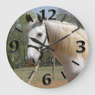 ANDALUSIAN HORSE HEAD MORISCO GROTE KLOK