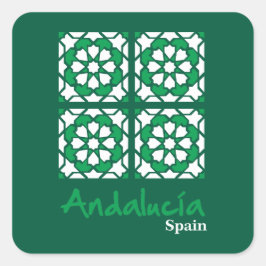 Andalusian Tiles 2 Vierkante Sticker