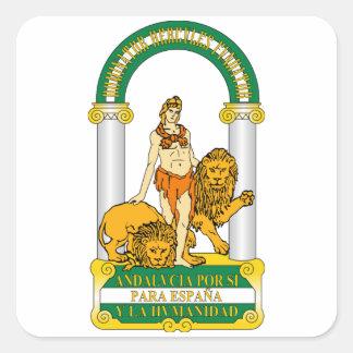 Andalusië (Spanje) Wapen Vierkante Sticker