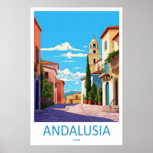 Andalusië Vintage Reisposter Ski Nationaal Park Poster