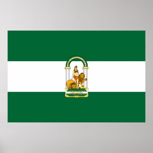 Andalusië, vlag van Spanje Poster (Voorkant)