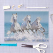 Andalusië witte paarden tissuepapier (Craft)