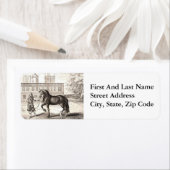 Andalusisch PRE-paard –  Spaanse gravure Etiket (Insitu)