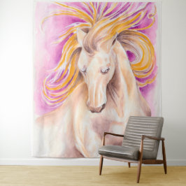 Andalusische paardenpest Paarse Violet Waterverf k Wandkleed