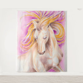 Andalusische paardenpest Paarse Violet Waterverf k Wandkleed