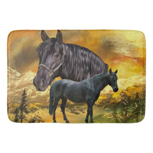 Andalusische Paardenprint Badmat (Voorkant)