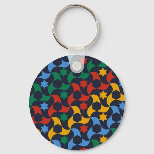 Andalusische Tegels 12 (Alhambrapaleis, Granada) Sleutelhanger (Voorkant)