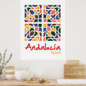Andalusische Tegels 1 Poster (Keuken)