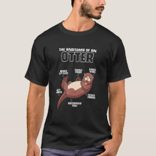Andere anatomie van een otter schattige otter t-shirt