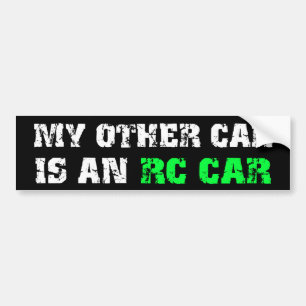 Andere auto is een RC-wagen Bumpersticker
