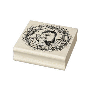 Andere boekachtige illustratielezers lezen rubberstempel