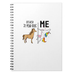 Andere Eenhoorn 71 Jaar Verjaardag En Mij Geschenk Notitieboek
