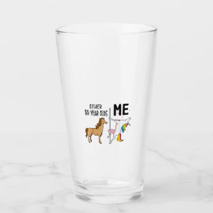 Andere Eenhoorn 80 Jaar Oude Verjaardag En Mij Ges Glas