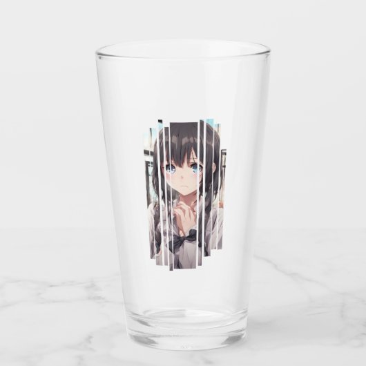 Andere genot: verlegen anime meisje glas (Voorkant)