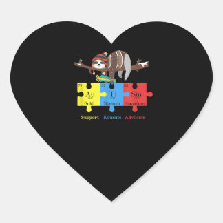 Andere luide ondersteuning Educate Advocate Autism Hart Sticker