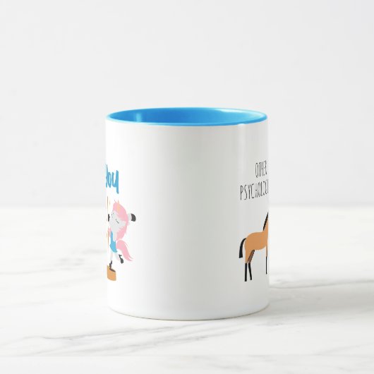 Andere psychologen versus jij blauwe psychologie mok (Midden)