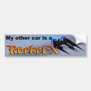 Andere Rocket-X-auto (blauw) Bumpersticker