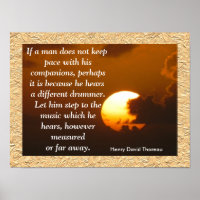 Andere trommelaar - Thoreau citaat poster