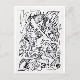 Andere vlakken van hier, Briefkaart voor inktteken