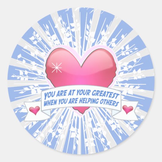 Anderen helpen ronde sticker (Voorkant)