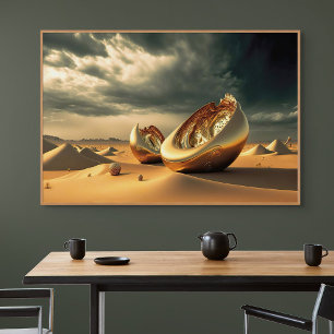 Anderewereldse relikwieën – Surrealistisch woestij Canvas Afdruk