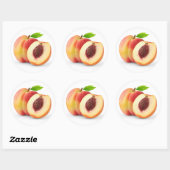 Anderhalf nectarine perzik ronde sticker (Vel)