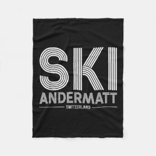 Andermatt Ski Resort Zwitserse Alpen Skien Zwitser Fleece Deken