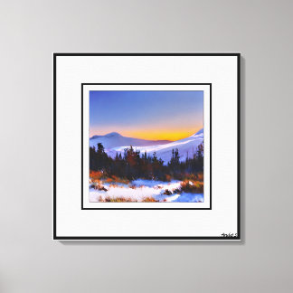 Anders Artist* Sunrise in het Colorado-gebergte* Canvas Afdruk