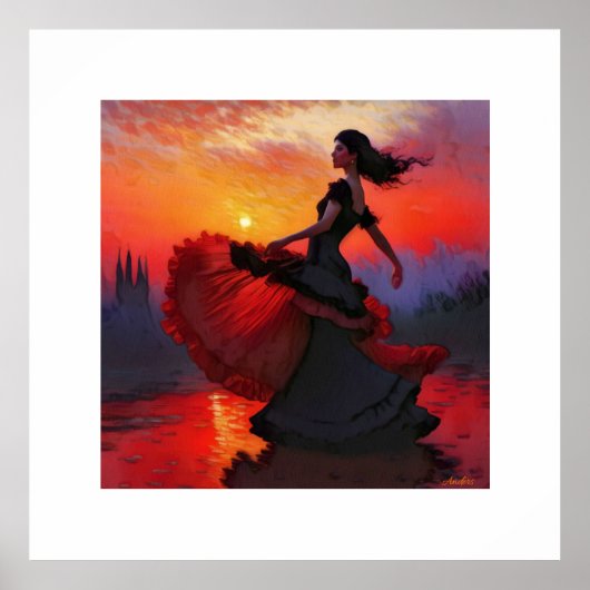 Anders Artistry* Flamingo Danser #4* Poster (Voorkant)