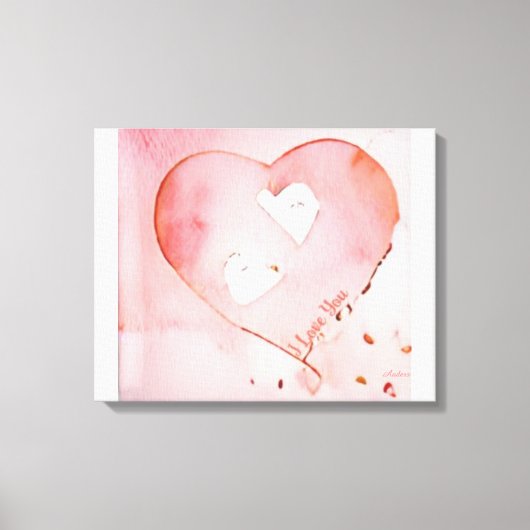 Anders Artistry "Floating Hearts" Canvas Afdruk (Voorkant)