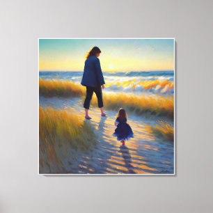 Anders Artistry* Moeder en dochter * Canvas Afdruk