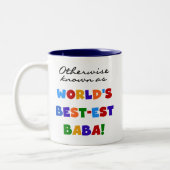 Anders Bekend als best-Baba T-shirts en cadeautjes Tweekleurige Koffiemok (Links)
