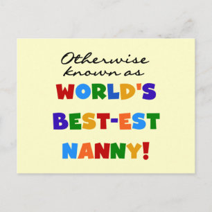 Anders Bekend als best-est nanny Gifts Briefkaart