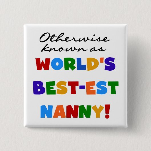 Anders Bekend als best-est nanny Gifts Vierkante Button 5,1 Cm (Voorkant)